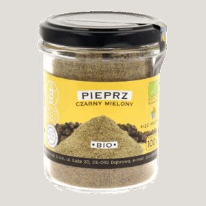 Pieprz czarny mielony bezglutenowy BIO 100 g - Pięć Przemian