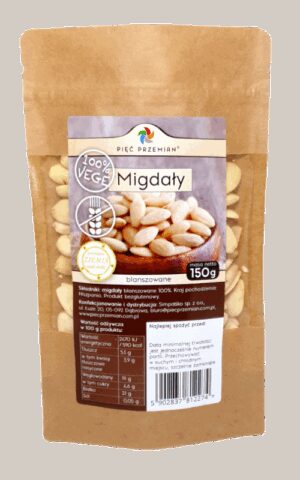 Migdały blanszowane 150 g - Pięć Przemian