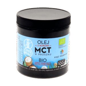Olej MCT z kokosa BIO proszek 100 g - Pięć Przemian