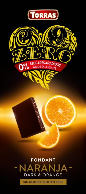 Czekolada gorzka z pomarańczami bez dodatku cukru ZERO 125 g - Torras