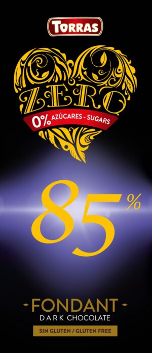 Czekolada gorzka 85% kakao bez dodatku cukru ZERO 100 g - Torras