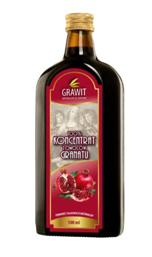 Grawit 100% Koncentrat z owoców granatu 500 ml - VitaFan Grupa Chaber