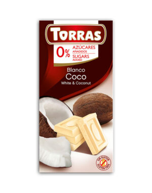 Czekolada biała z kokosem 75 g - Torras