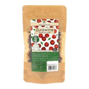 Żurawina suszona z sokiem jabłkowym cała 250 g - Pięć Przemian