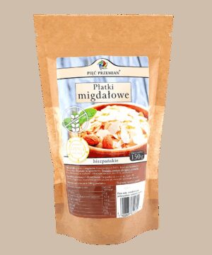 Płatki migdałowe blanszowane 150 g - Pięć Przemian