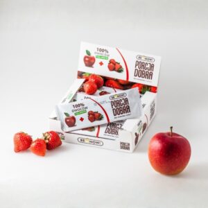 Listki owocowe Porcja dobra JABŁKOWO - TRUSKAWKOWA PRZEKĄSKA 16 g - Pure Life