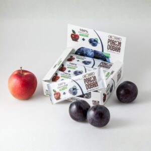 Listki owocowe Porcja dobra JABŁKOWO - ŚLIWKOWA PRZEKĄSKA 16 g - Pure Life