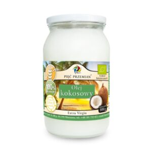 Olej kokosowy BIO extra virgin 800 g - Pięć Przemian