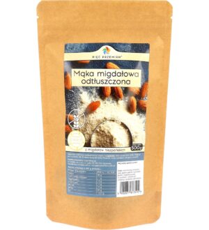 Mąka migdałowa odtłuszczona bezglutenowa 500 g - Pięć Przemian