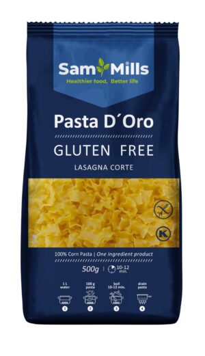 Makaron bezglutenowy łazanka karbowana (lasagne corte) 500 g - Sam Mills
