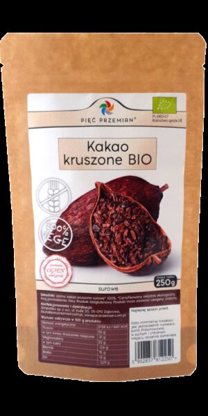 Kakao kruszone BIO 250 g - Pięć Przemian