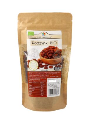 Rodzynki bezglutenowe BIO 250 g - Pięć Przemian
